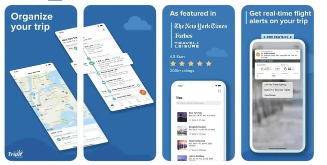 top apps for sales reps, TripIt 