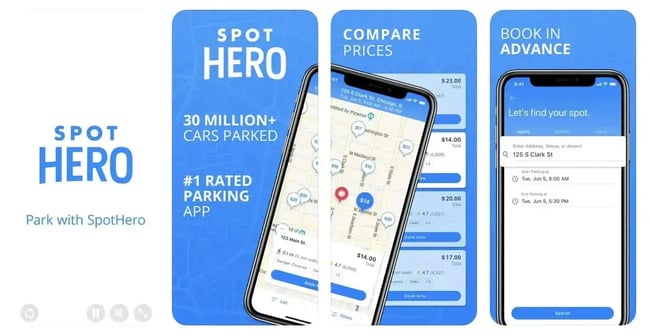 top apps for sales people, Spot Hero 