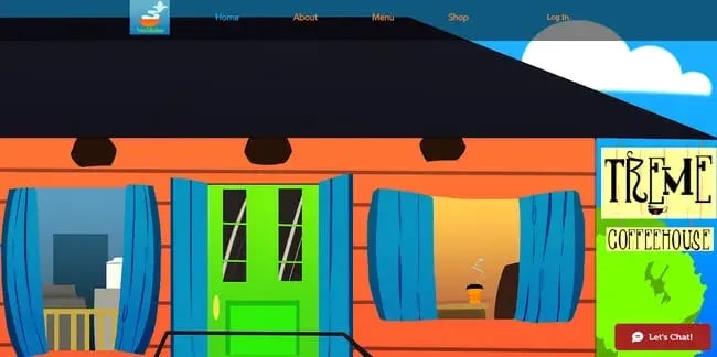 treme coffeehouse coffee shop website