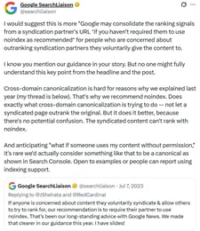 tweet from google on syndicate content