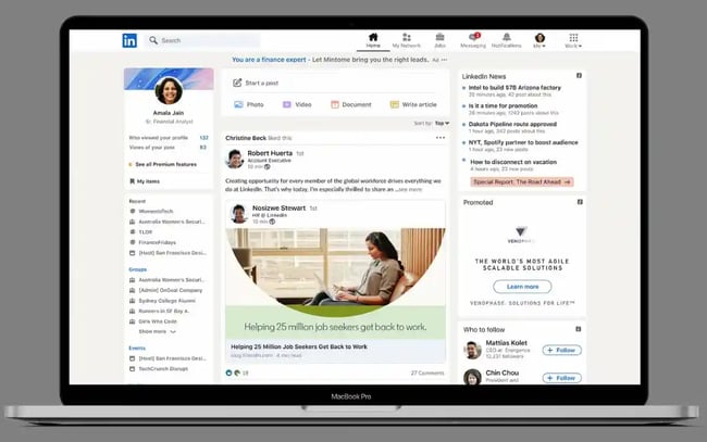 Twitter alternatives for customer service, LinkedIn