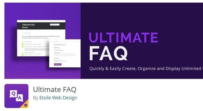 two-toned purple background ultimate FAQ download by Etoile Web Design