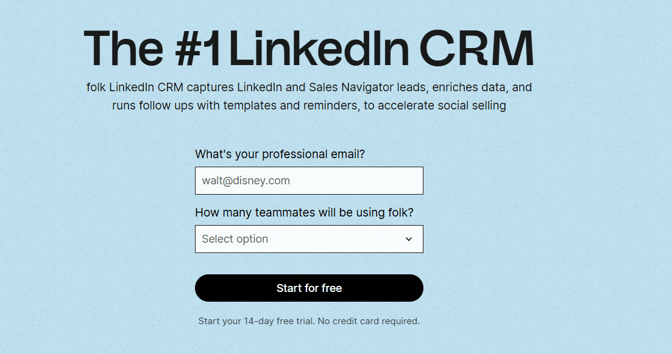 folk CRM for LinkedIn