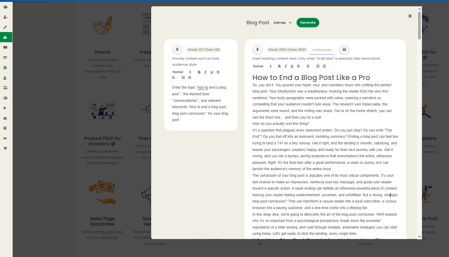 Wordwriter Content Generator