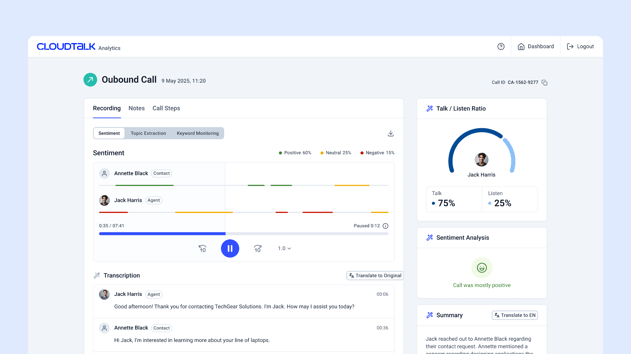 Cloudtalk Call Recording Software