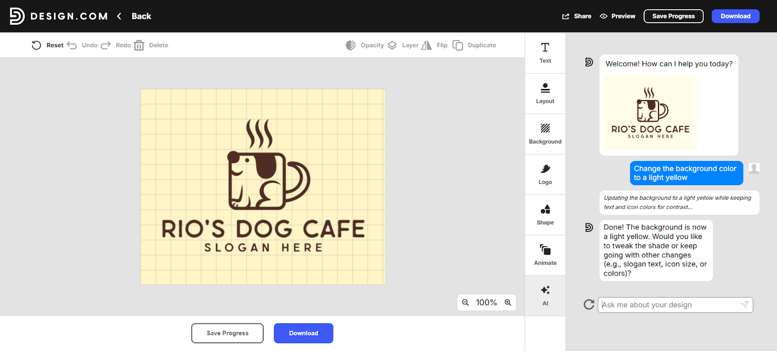 Design Template AI Logo Tweaks
