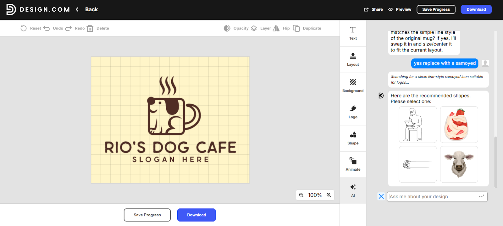 Design Template AI Logo Customization
