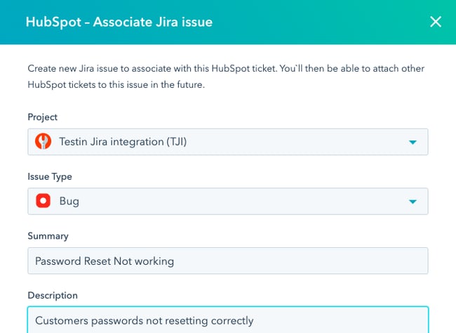 Jira integration from HubSpot