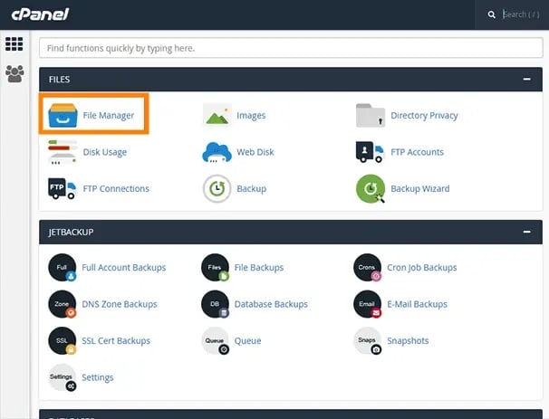 How to Update WordPress Automatically via cPanel: Go to File Manager