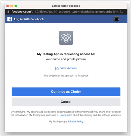  how to use facebook api: generate access token and log in with Facebook