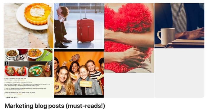 Example of a good Pinterest board.