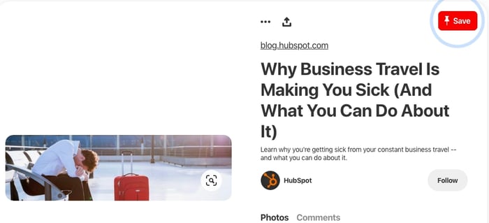 Example of an optimized pin for Pinterest.