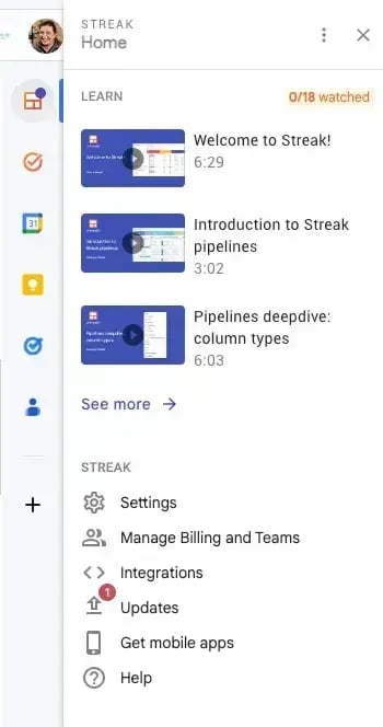 user onboarding in streak crm