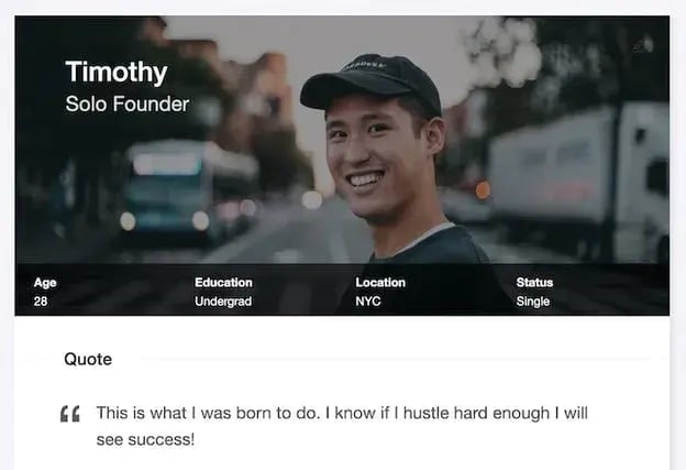 user persona templates, userforge