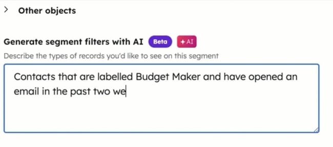 using hubspot’s breeze ai to create segments