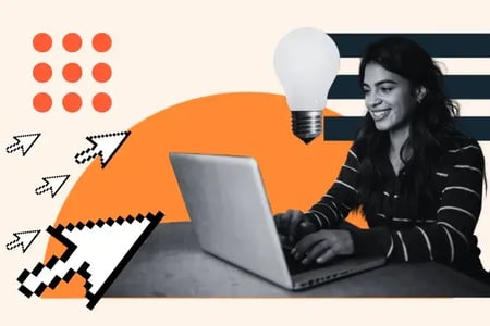 woman learns about UX research methods