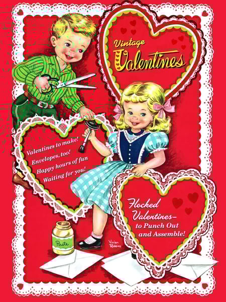 vintage kids valentines