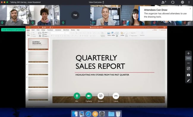 Bluejeans virtual conference dashboard