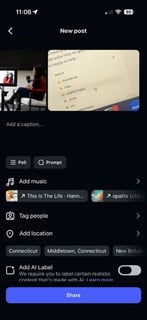 screenshot showing a video in a carousel post