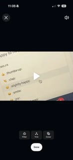 screenshot showing how a video can be edited in a carousel post