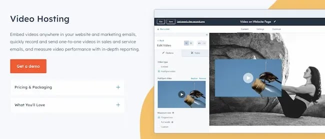 Best video hosting sites: HubSpot