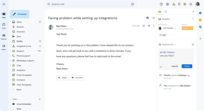 How Harvey detects and closes conversations using sentiment analysis inside Gmail.