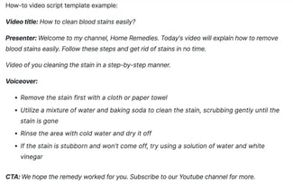 how to video script template