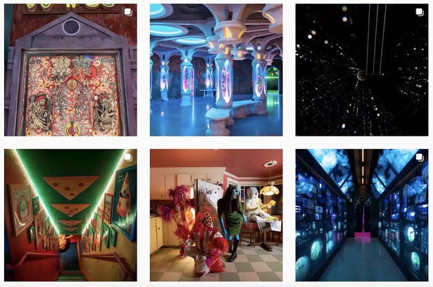 Meow Wolf visual identity example