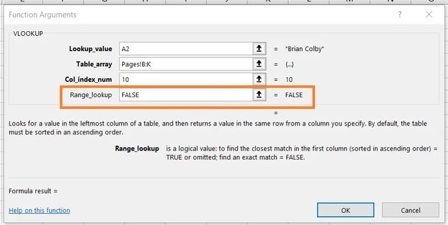 Using VLOOKUP: Designating Range Lookup as True or False