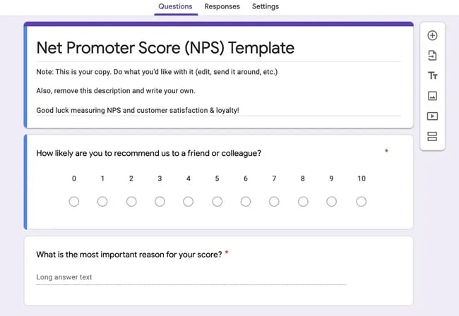 voice of customer survey template from hubspot