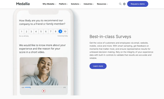 voice of customer tools, medallia’s customer feedback software
