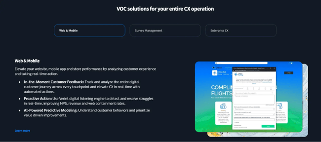 voice of the customer software, verint’s cx solution