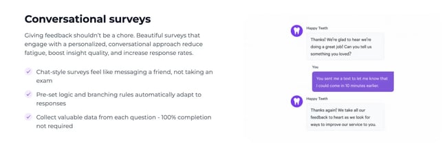 voice of the customer tools, asknicely’s conversational surveys