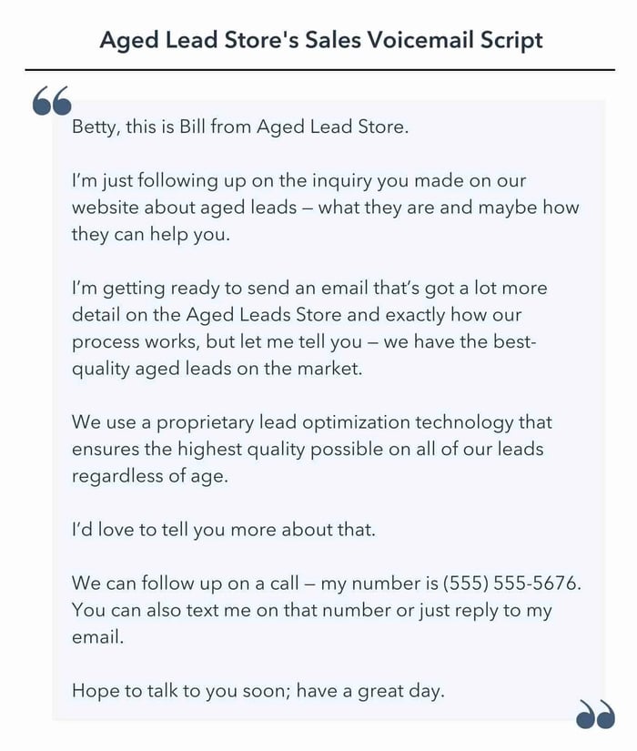  sales voicemail template 6
