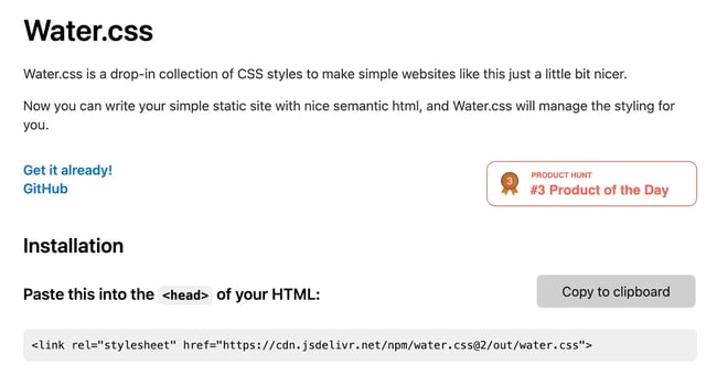 css framework, water