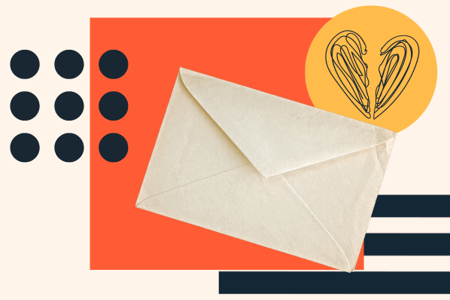 we miss your business letter with a broken heart symbol