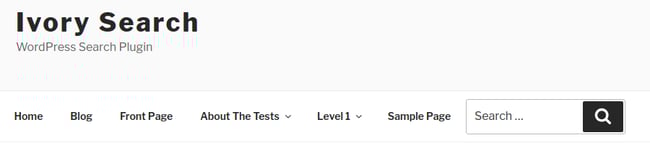 web page for the WordPress search plugin Ivory Search