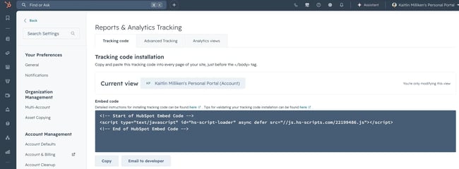 web traffic increase, click copy in embed code section