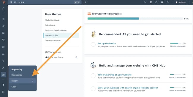 web traffic increase, go to reports and analytics tools