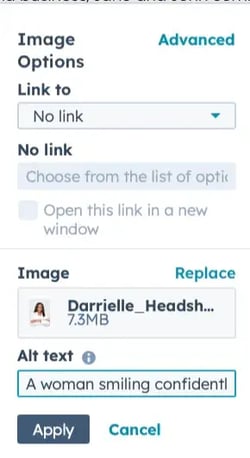 web accessibility guidelines: add alt text to non-text content