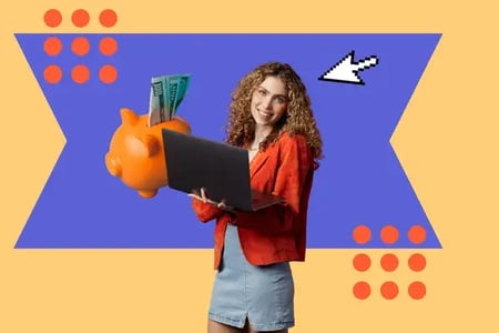 woman creates a web design contract 