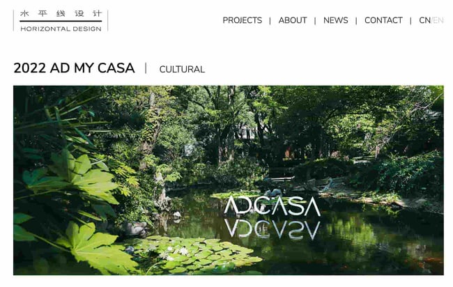 Nature and organic textures are great for sites that want to evoke a green feeling like Horizontal Designs site.