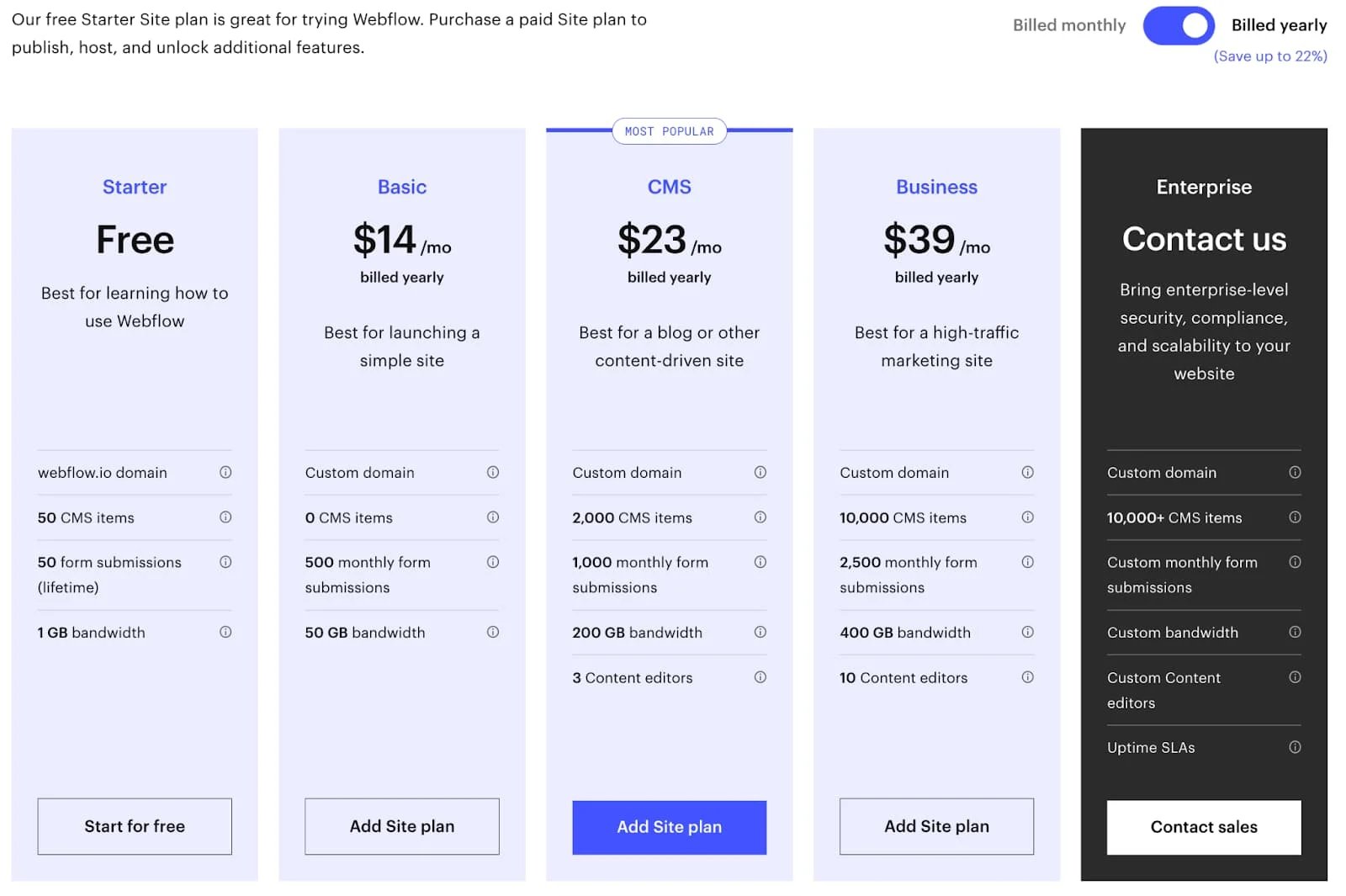 web flow plans
