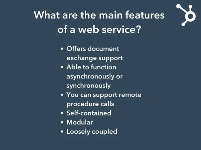 Web service vs. API: web service features