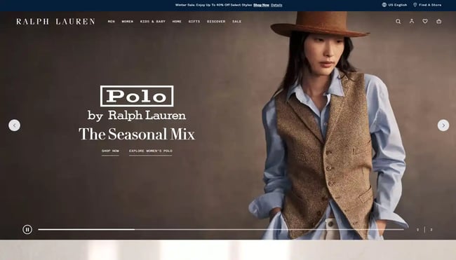 Landing Page of Ralph Laurens WebsiteIMG Name: ralphLauren