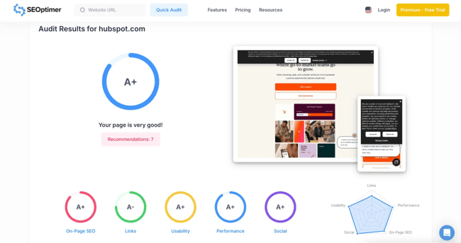 website auditing tools, seoptimer