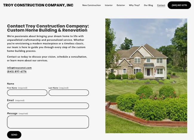 Best website builders for construction companies: Our favorites for 2026 website builders for construction companies, inquiry form