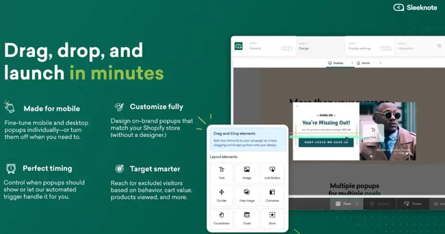 website cro tools - sleeknote