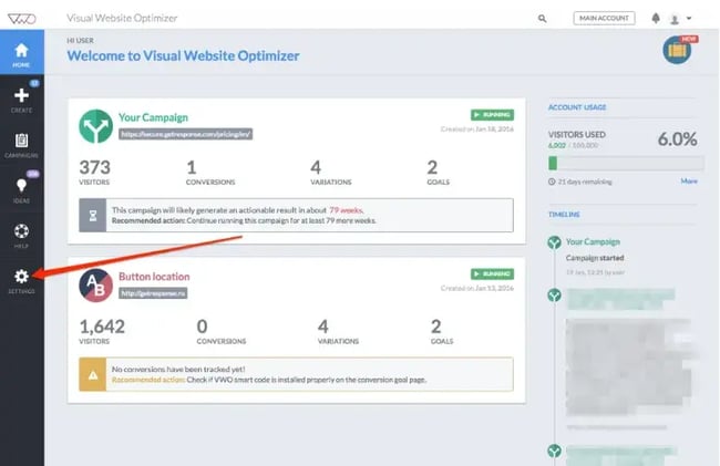 website cro tools - visual website optimizer (vwo)