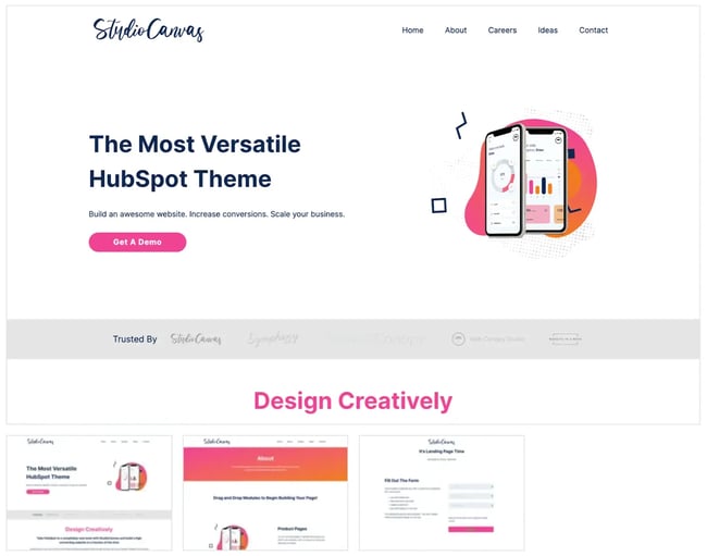 website header design templates StudioCanvas